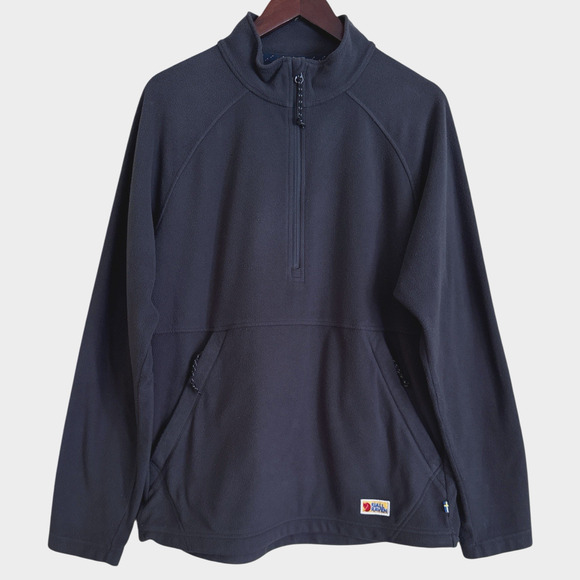 Fjallraven Vardag Lite Fleece Pullover Sweater Men's 1/2 Zip Gray Size M - Picture 1 of 7
